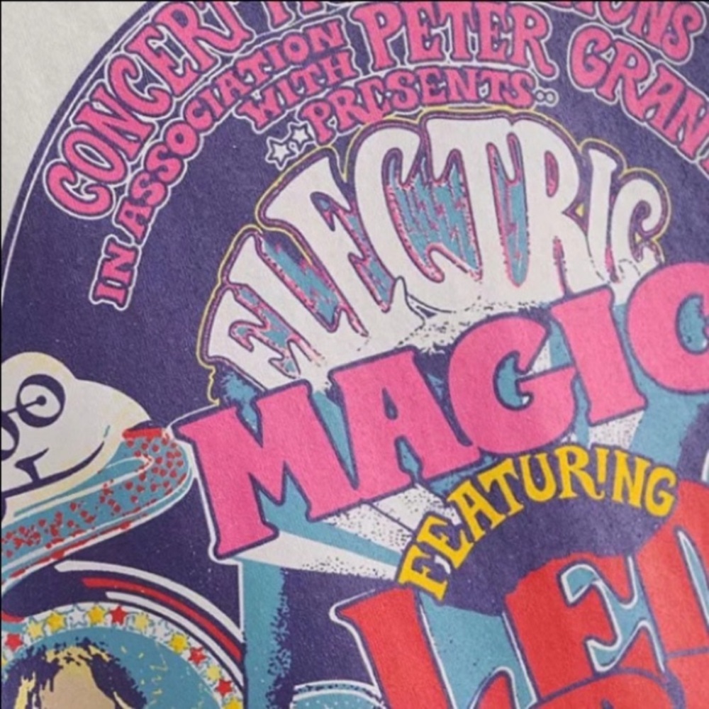 White Led Zeppelin Electric Magic Graphic T-Shirt - Picture 5 of 7
